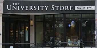 Front of the University Store on Fifth building